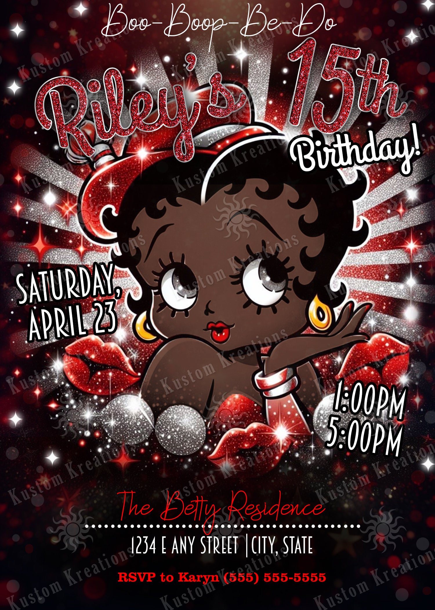 black-betty-boop-red-black-and-white-birthday-invitation-kustom-kreations for Free Printable Betty Boop Birthday Cards Black Betty Boop Red, Black and White Birthday Invitation | Kustom Kreations for Free Printable Betty Boop Birthday Cards